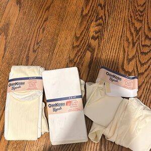 Oshkosh thin cream and white colour tights